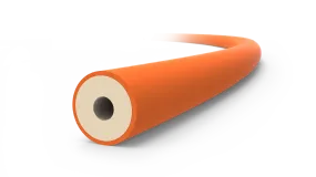 1/16" Orange Dual-Layer Color-Coded PEEK Tubing (0.5mm ID)