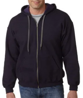 18700 Gildan Adult Heavy BlendVintage Classic Full-Zip Hooded Sweatshirt Blackberry (50/50)
