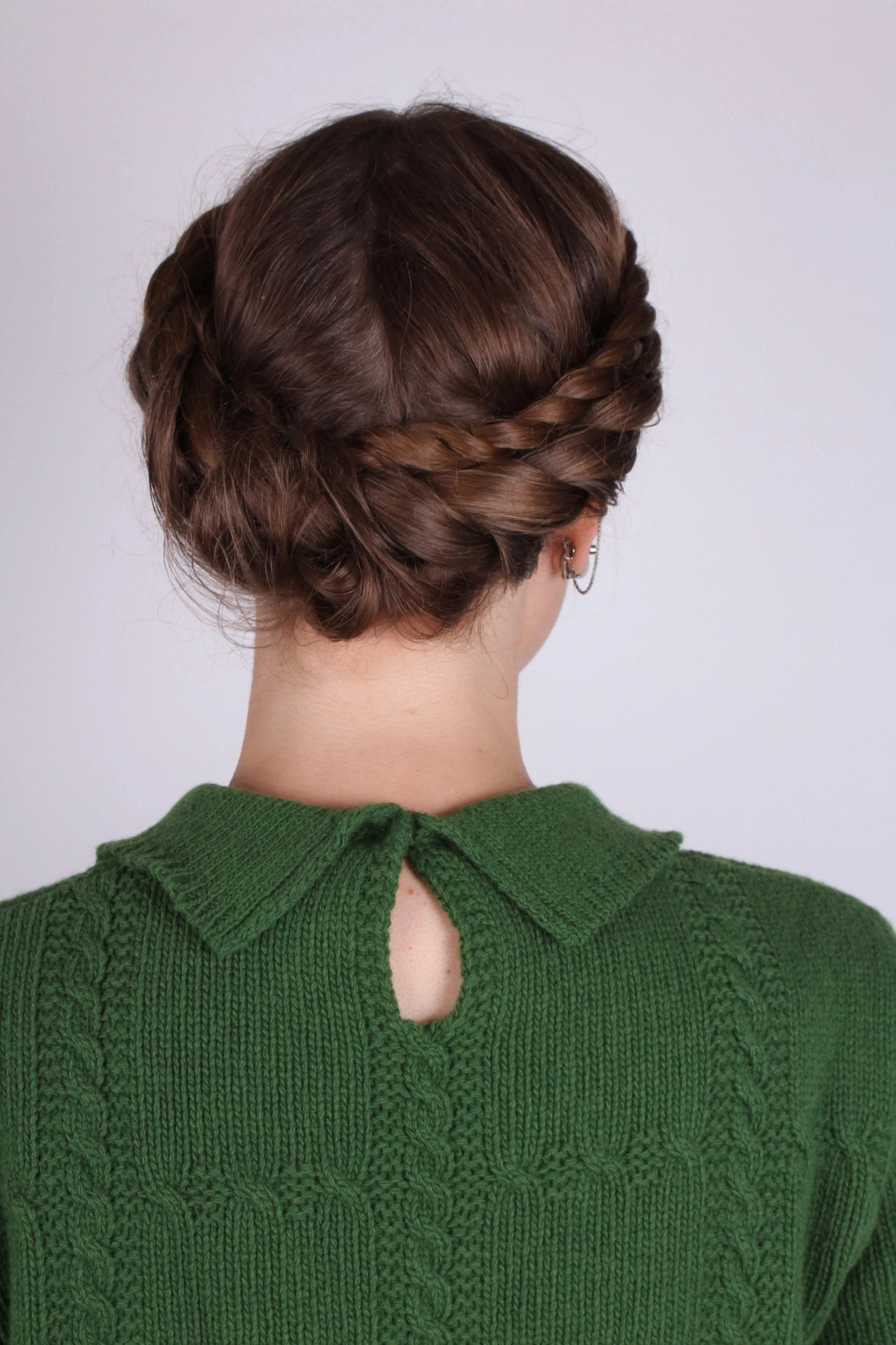 1940s vintage style pullover - Merino -Green - Gertrud
