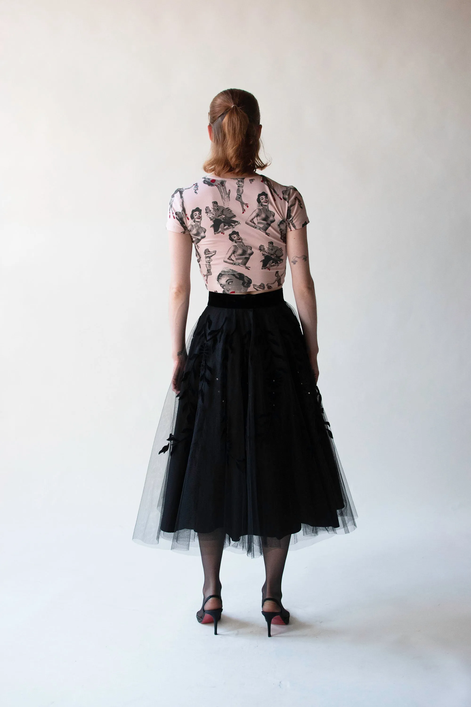 1950s Black Tulle Skirt