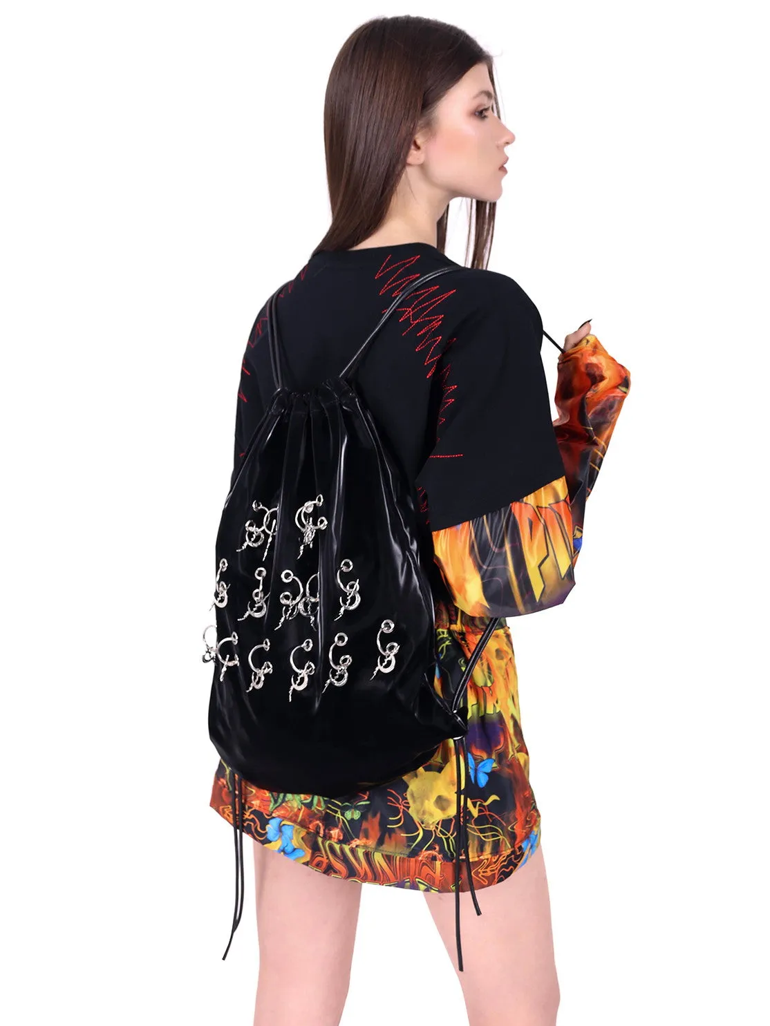 2Way Drawstring Fire Nichi Flashy Skirt