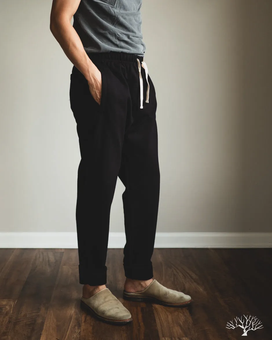 3S50 Loopwheel Heavy Sweatpants - Deep Black