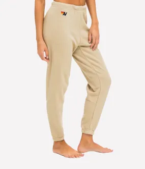 5 Stripe Sweatpant in Sand, Pink & Green