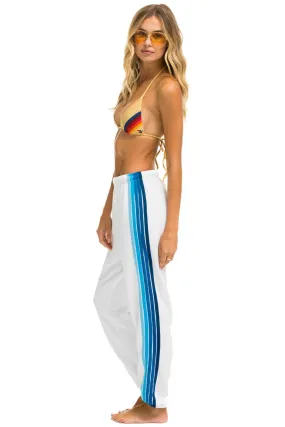 5 STRIPE SWEATPANTS - WHITE // BLUE