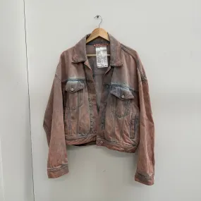 Acne Studios Relax Cropped Rocky Road Denim Jacket
