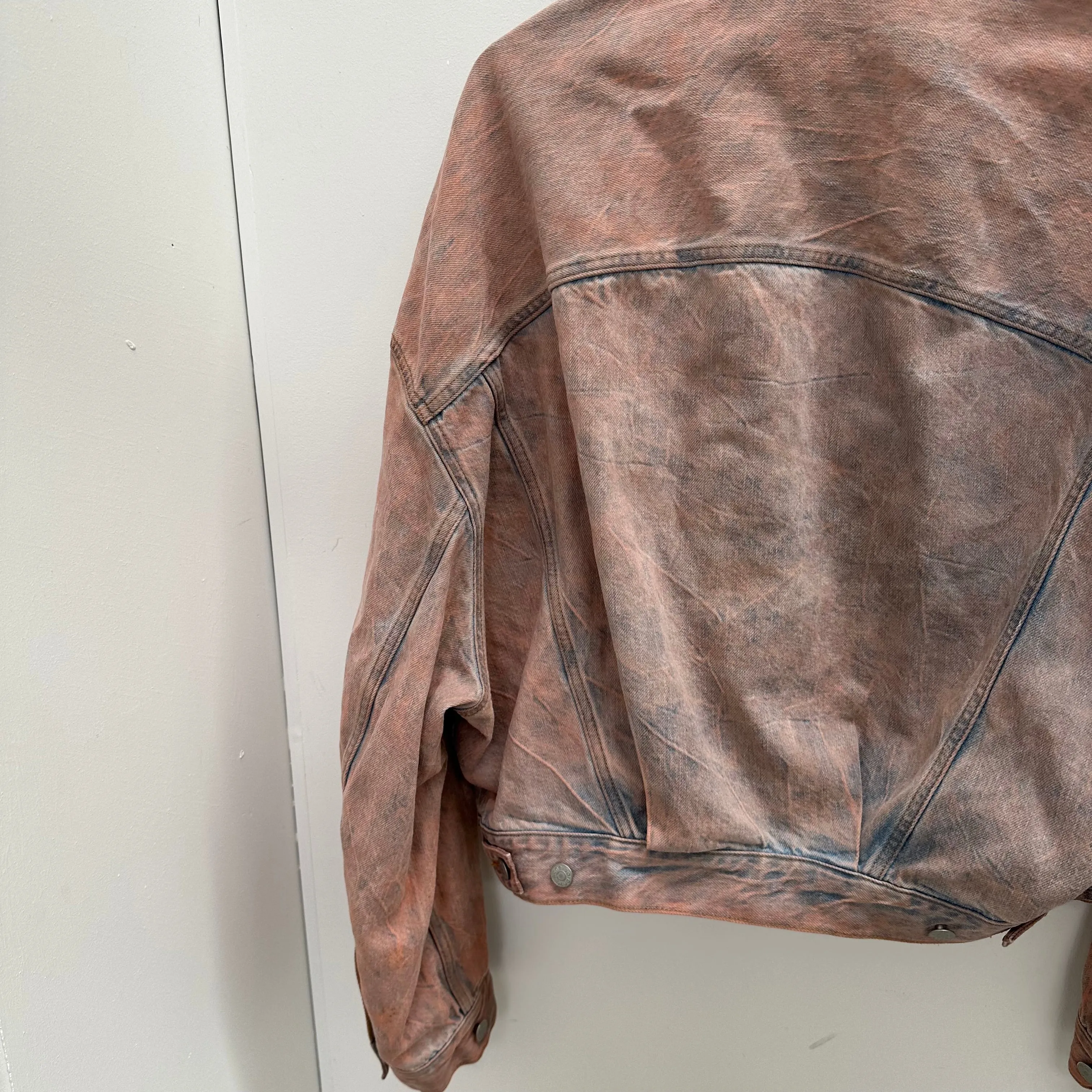 Acne Studios Relax Cropped Rocky Road Denim Jacket