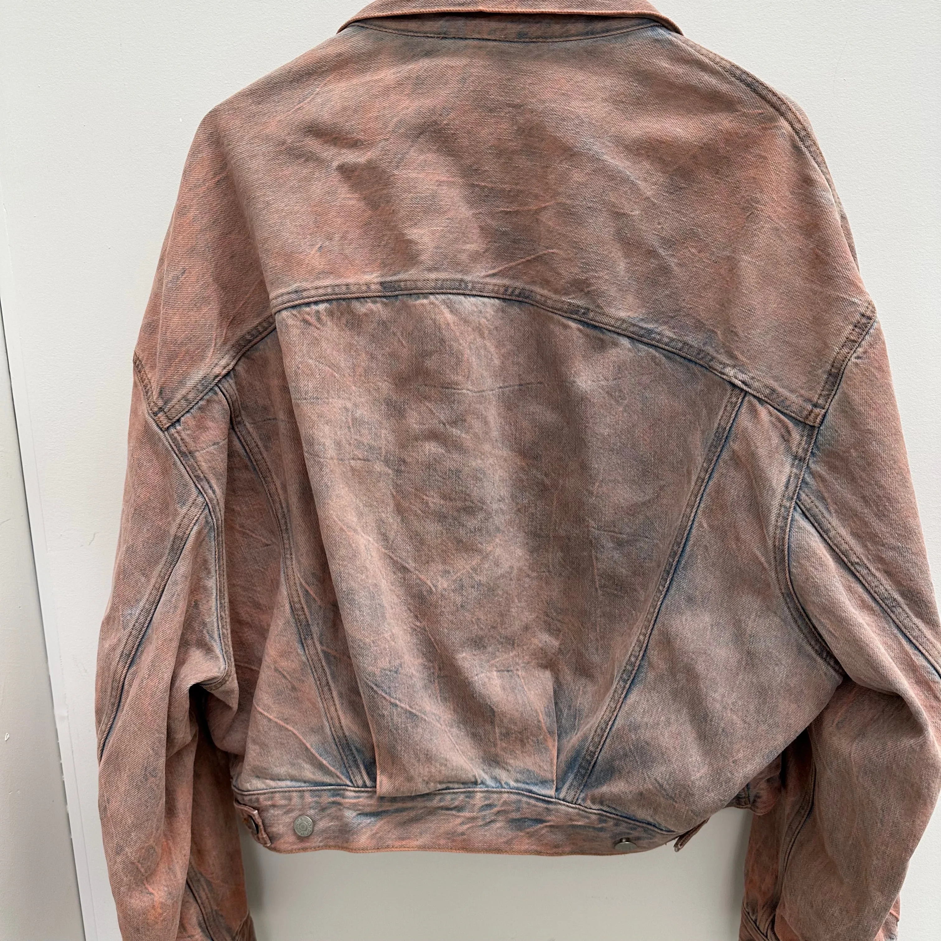 Acne Studios Relax Cropped Rocky Road Denim Jacket