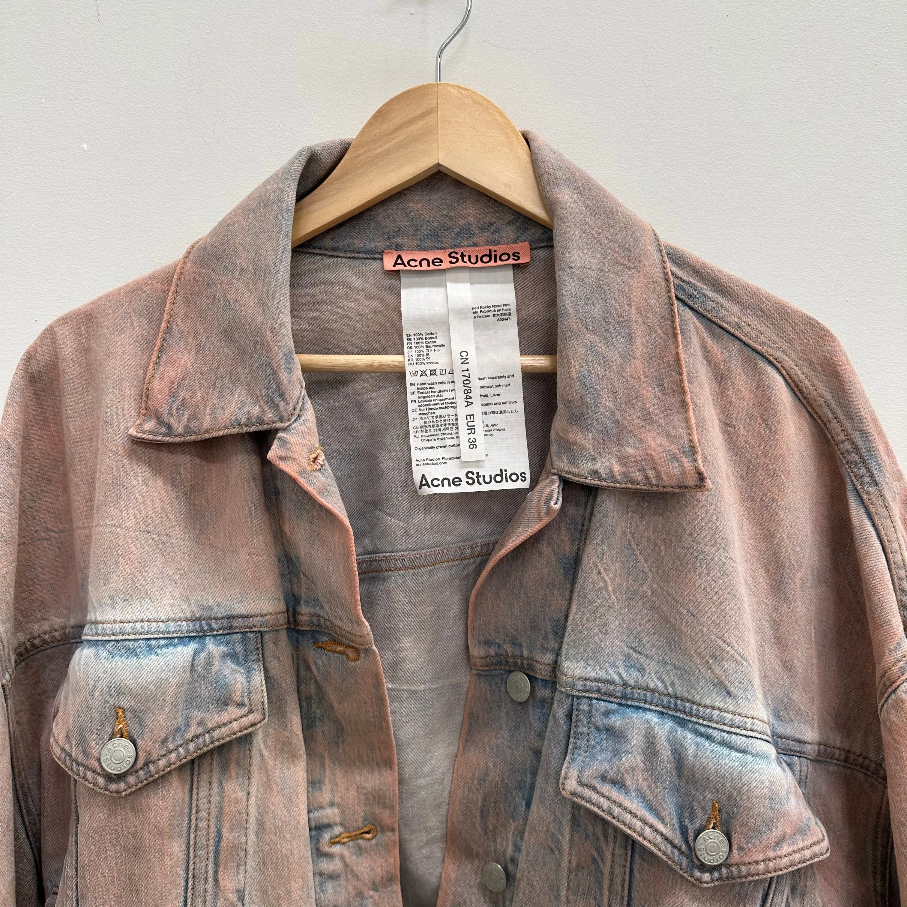 Acne Studios Relax Cropped Rocky Road Denim Jacket