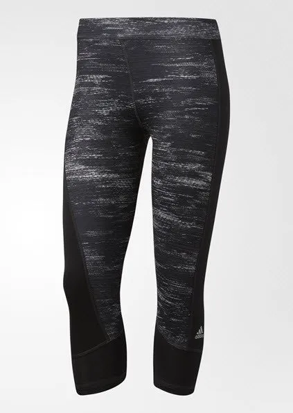 Adidas Techfit Capri Black/Print/Matte Silver AI2953