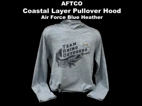 AFTCO - Coastal Layer Pullover Hood Air Force Blue Heather with TRO Logo