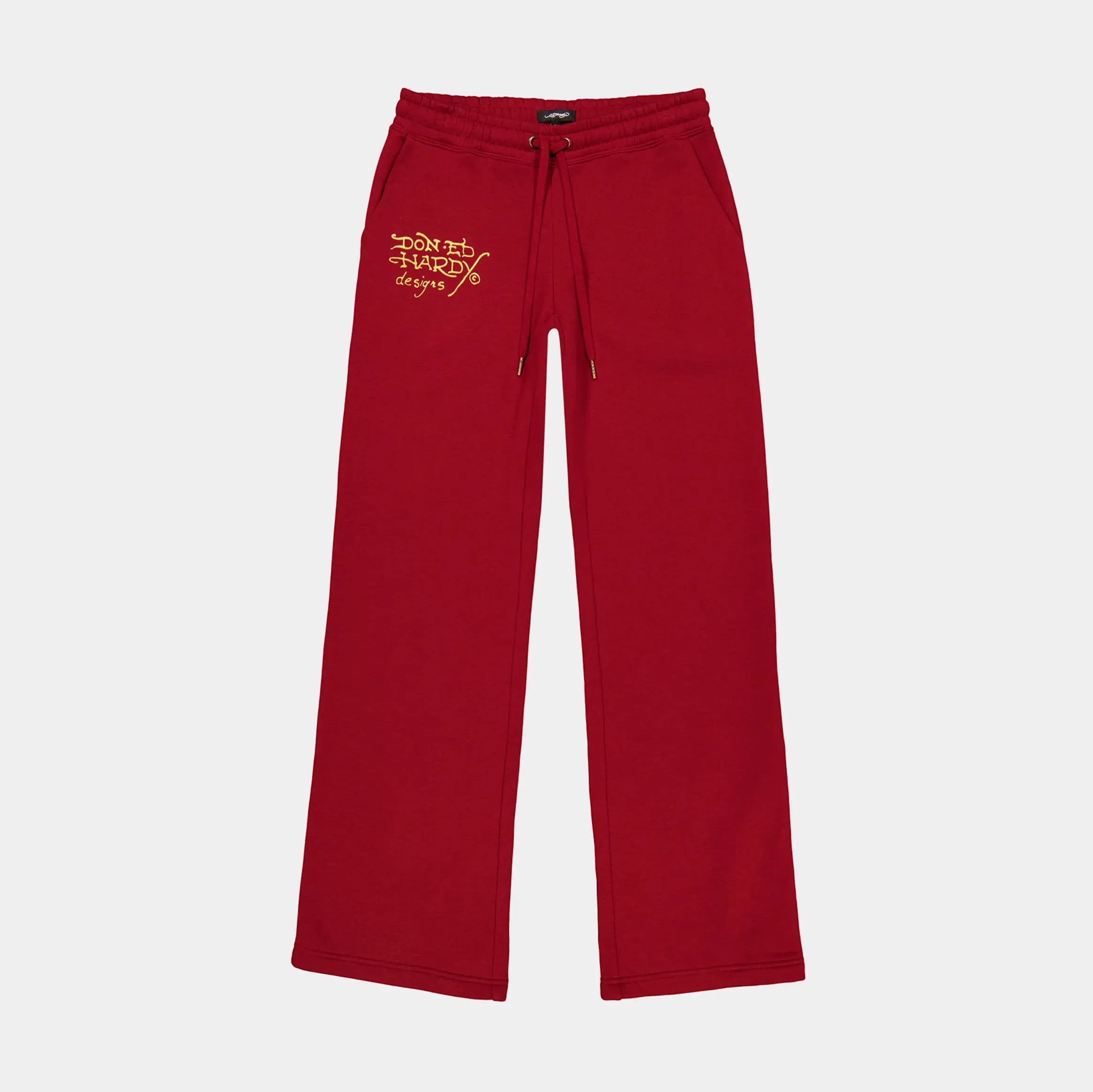 Amor Butterfly Fleece Cargo Womens Sweatpants (Red/Black)