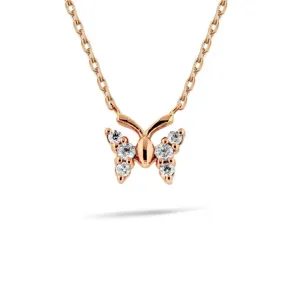 AMORE Butterfly Diamond Necklace 0.08ct