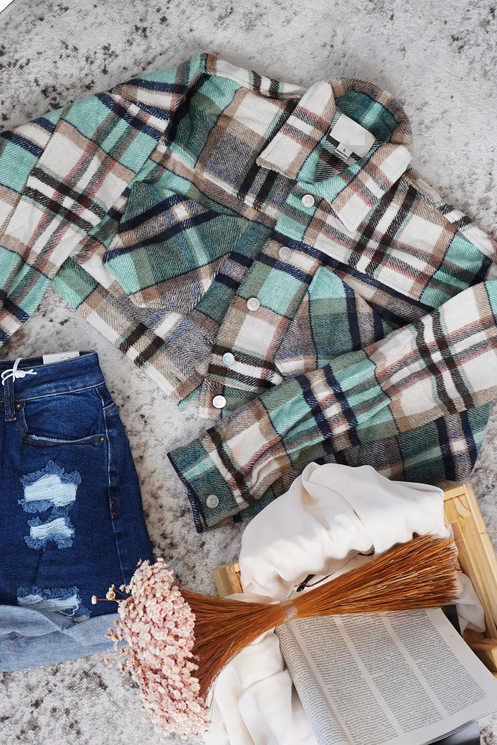 Amy Plaid Cropped Jacket