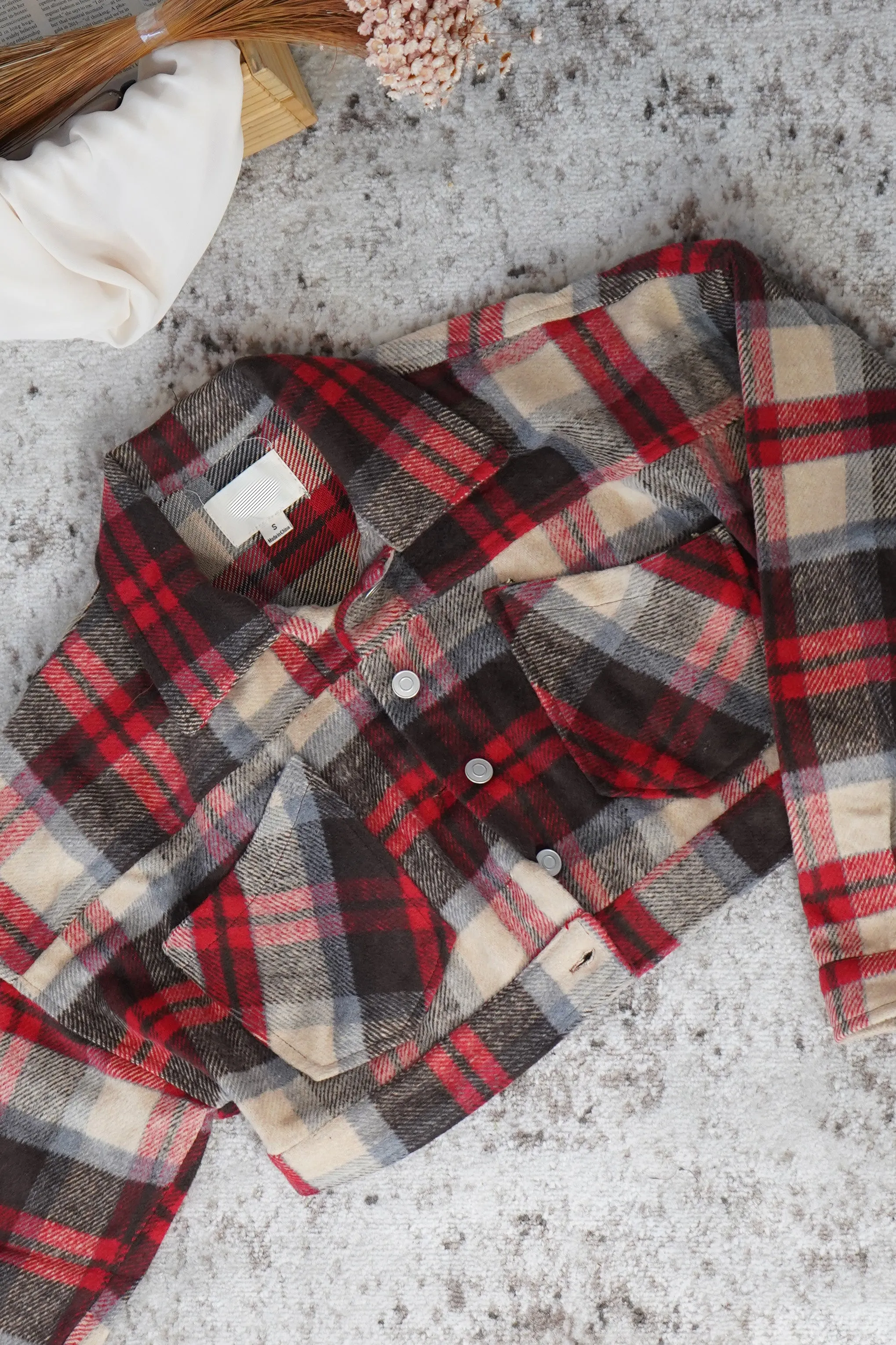Amy Plaid Cropped Jacket