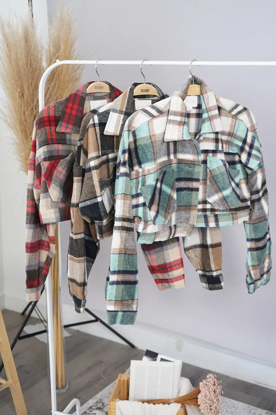 Amy Plaid Cropped Jacket