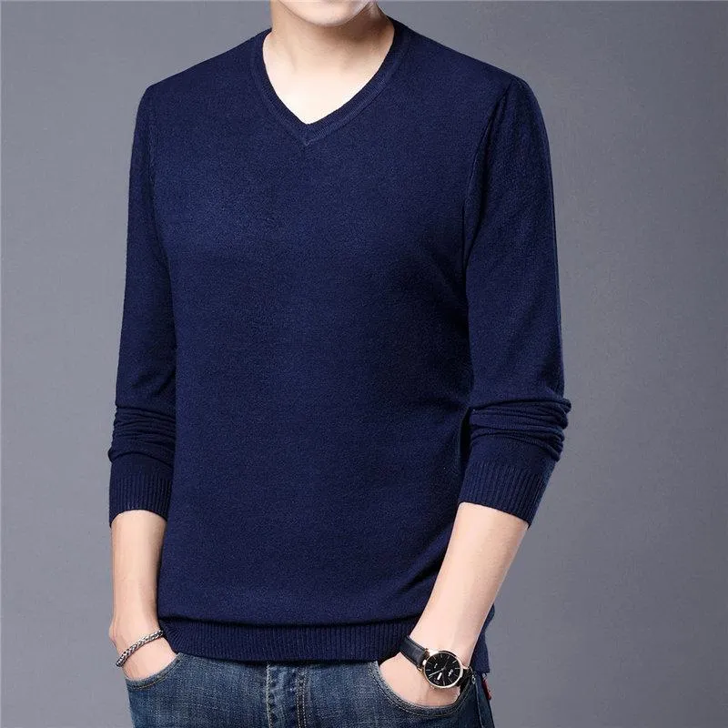 Angelo Ricci™ Autumn Casual V-Neck Pullover