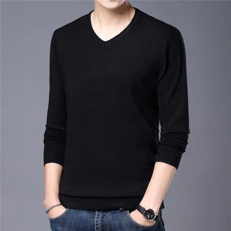 Angelo Ricci™ Autumn Casual V-Neck Pullover