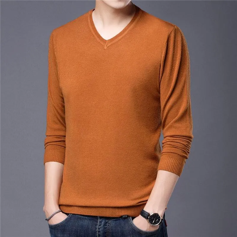 Angelo Ricci™ Autumn Casual V-Neck Pullover