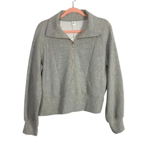 Anrabess Heathered Grey Half Zip Pullover NWT- Size S