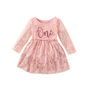 Azure Lace Birthday Romper