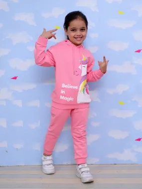 Believe In Unicorn Magic Hoodie & Pink Sweatpants Combo