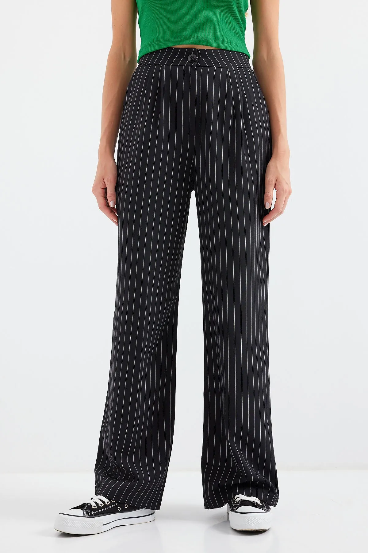 BGD Women High Waist Palazzo Pants - Black - Avondale