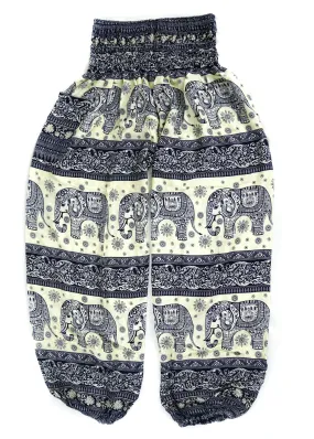Blue Big Elephant Harem Pants