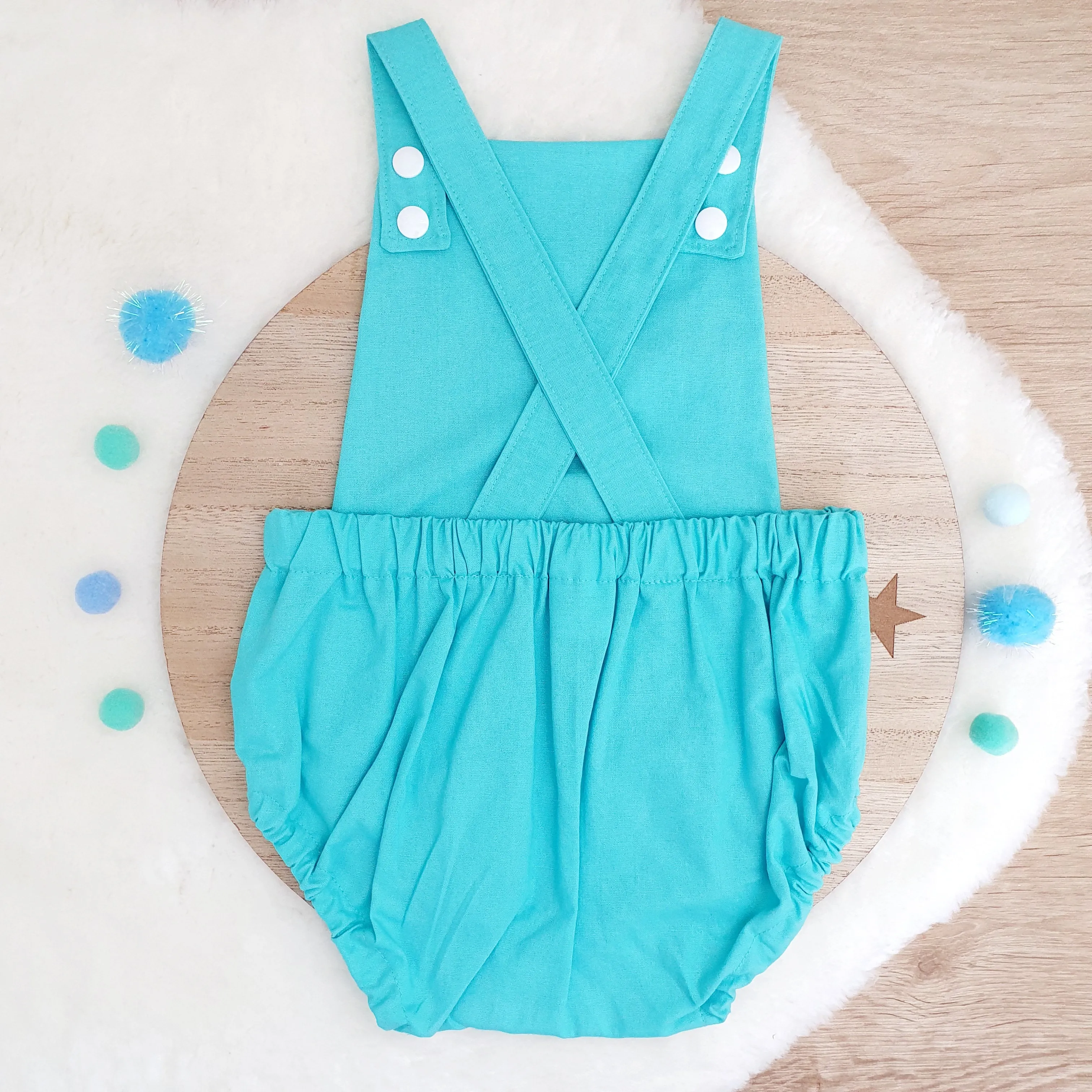 BLUE / GREEN Baby Romper, Size 0