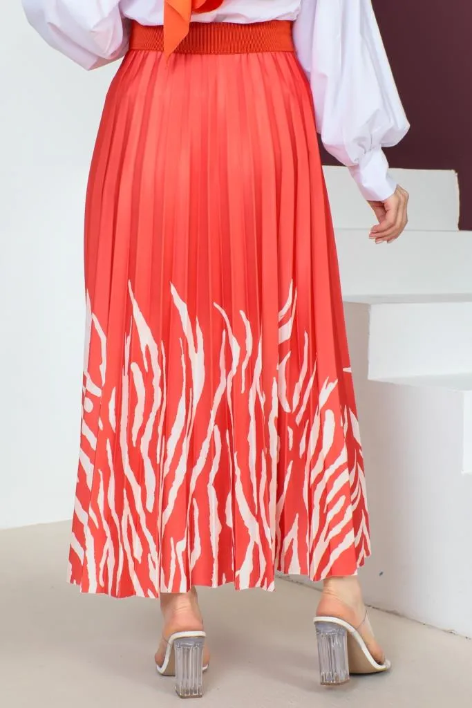 BNG Women Patterned Hijab Skirt Pomegranate Flower - Clermont