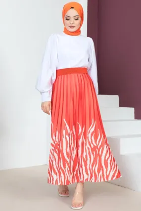 BNG Women Patterned Hijab Skirt Pomegranate Flower - Clermont