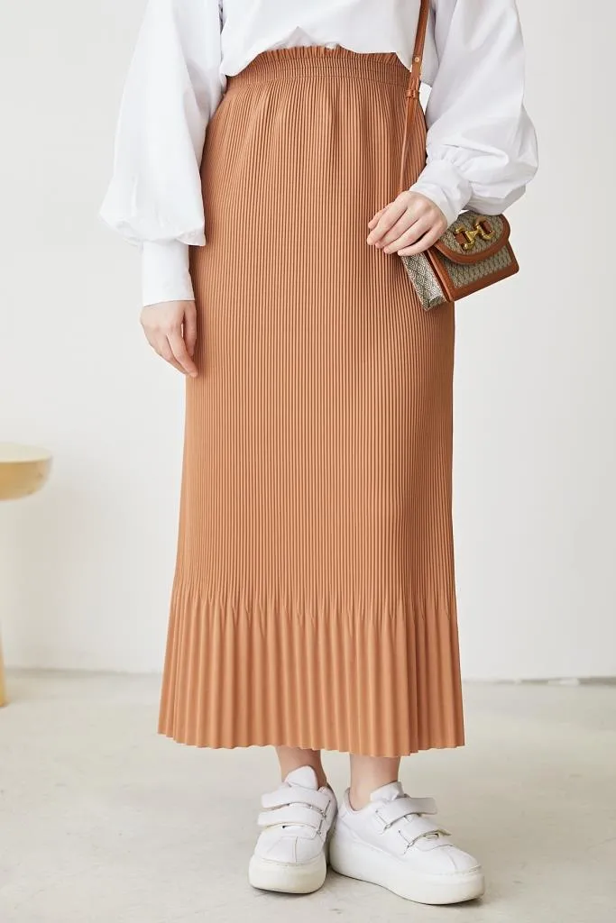 BNG Women - Pleated Hijab Skirt Beige - Clermont