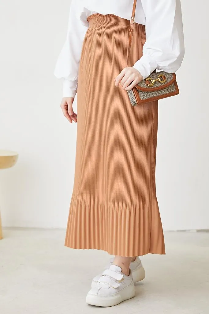 BNG Women - Pleated Hijab Skirt Beige - Clermont