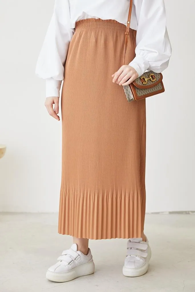 BNG Women - Pleated Hijab Skirt Beige - Clermont