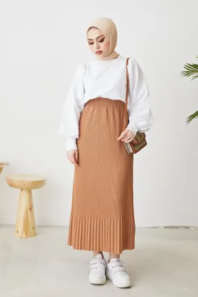 BNG Women - Pleated Hijab Skirt Beige - Clermont