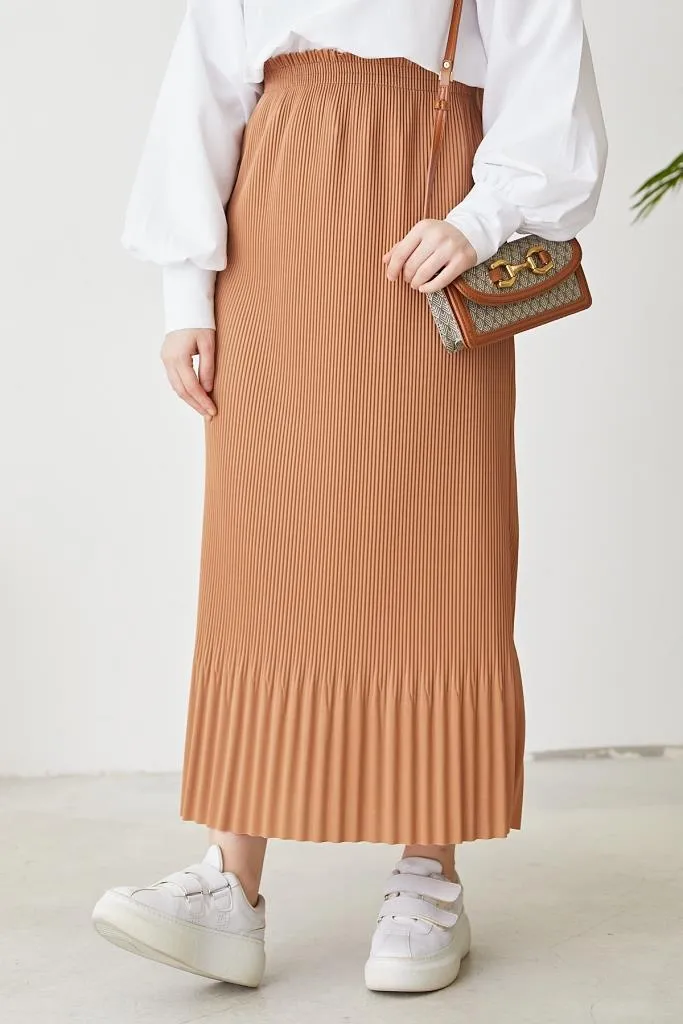 BNG Women - Pleated Hijab Skirt Beige - Clermont
