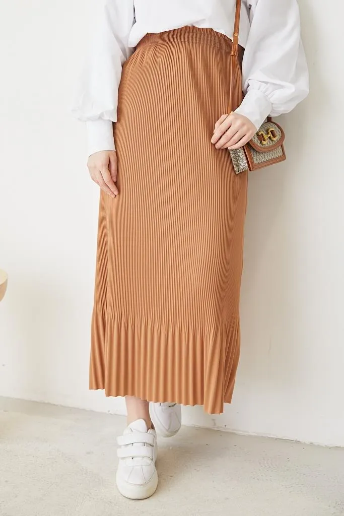 BNG Women - Pleated Hijab Skirt Beige - Clermont