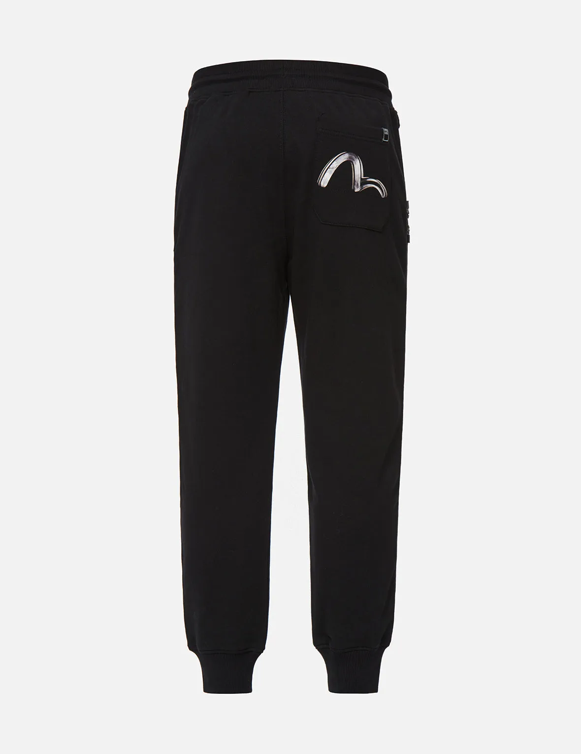 Brush Effect Seagull Print Sweatpants