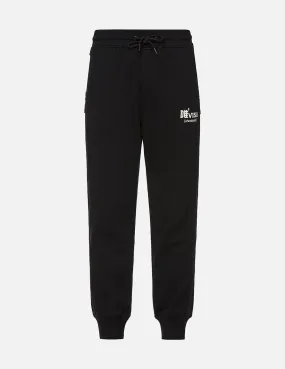 Brush Effect Seagull Print Sweatpants