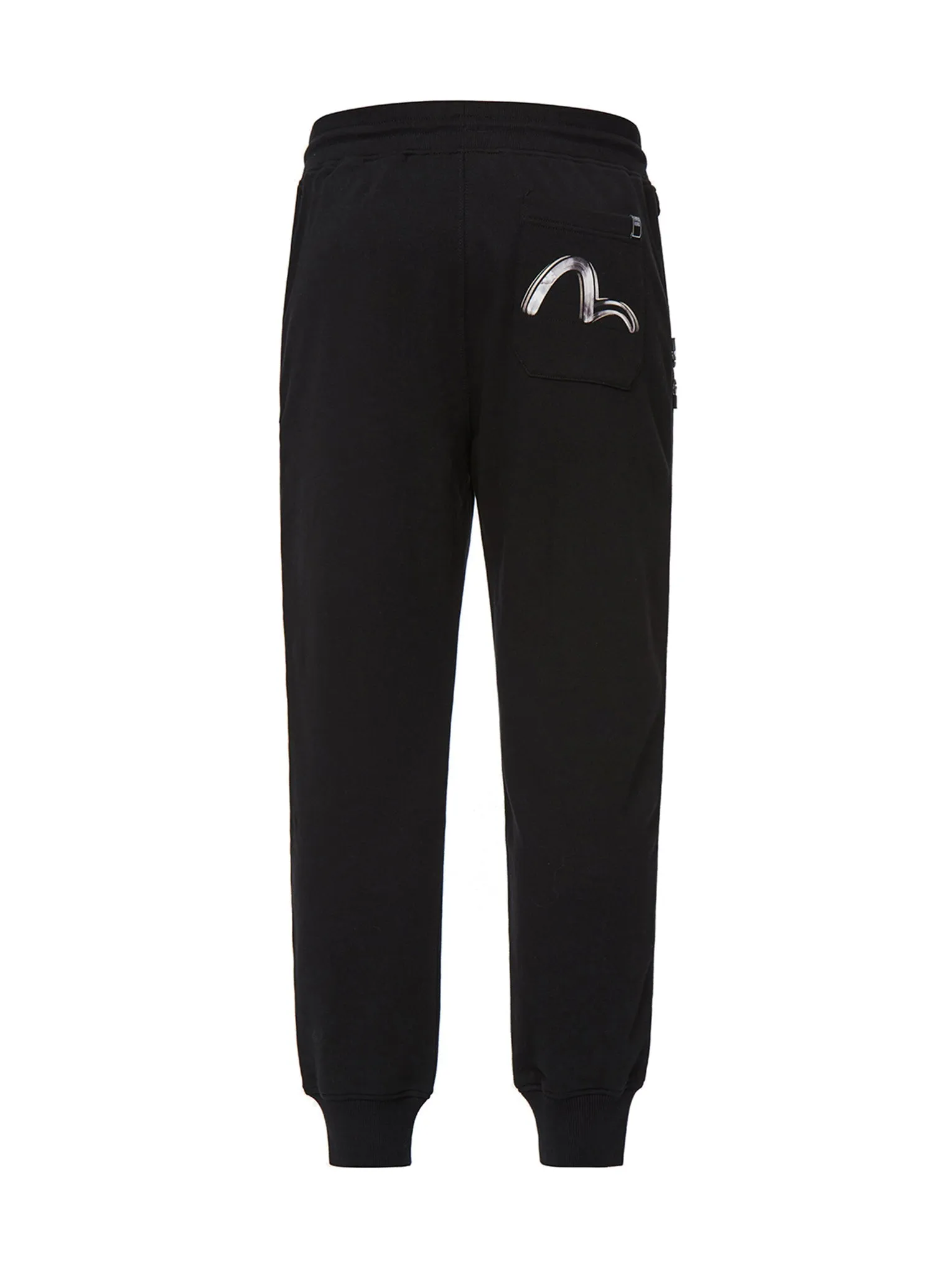 Brush Effect Seagull Print Sweatpants