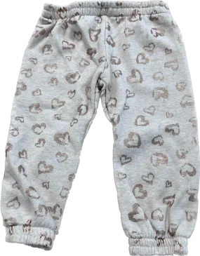 Btween Sweatpants – 2T (Grey with Gold Hearts