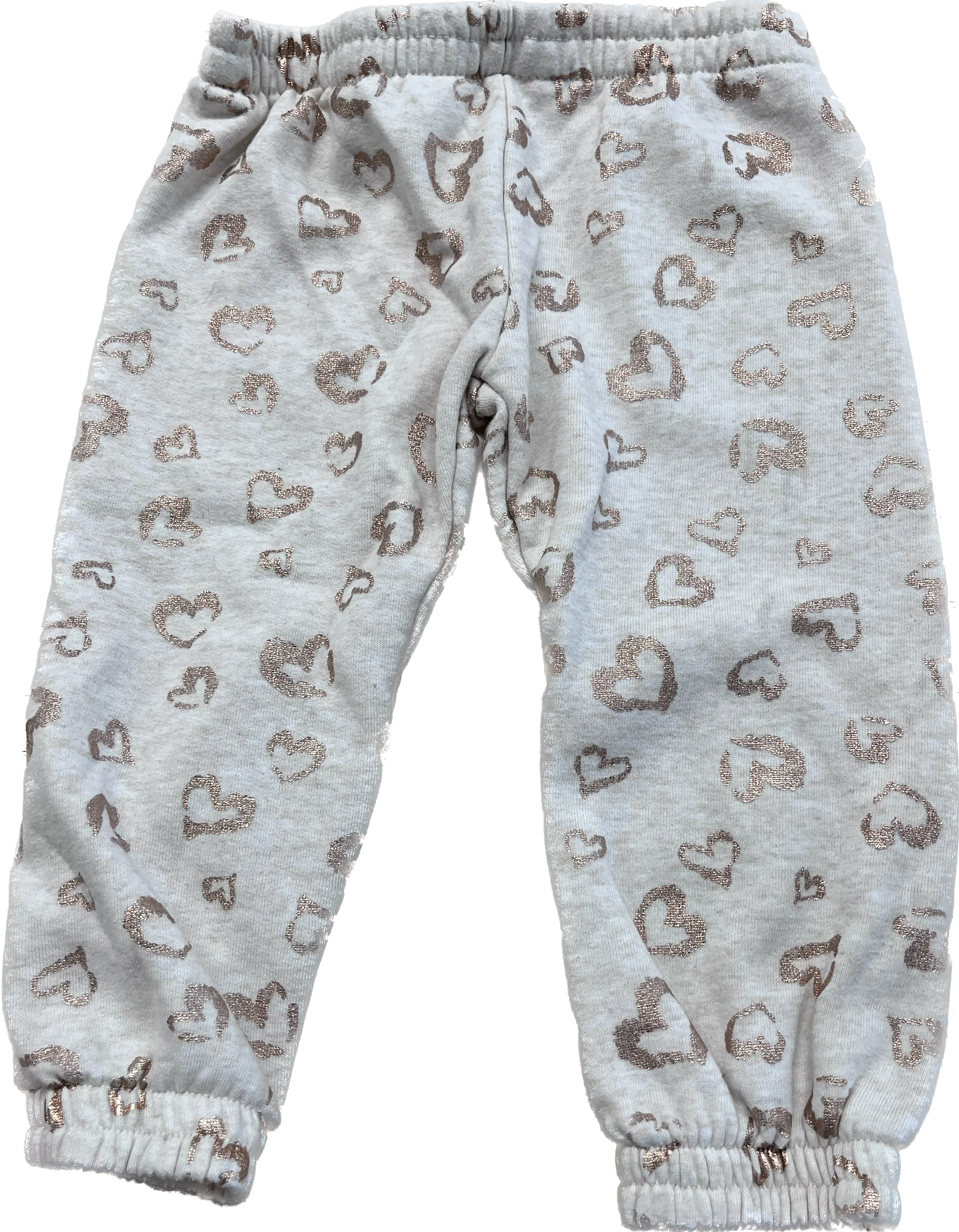 Btween Sweatpants – 2T (Grey with Gold Hearts