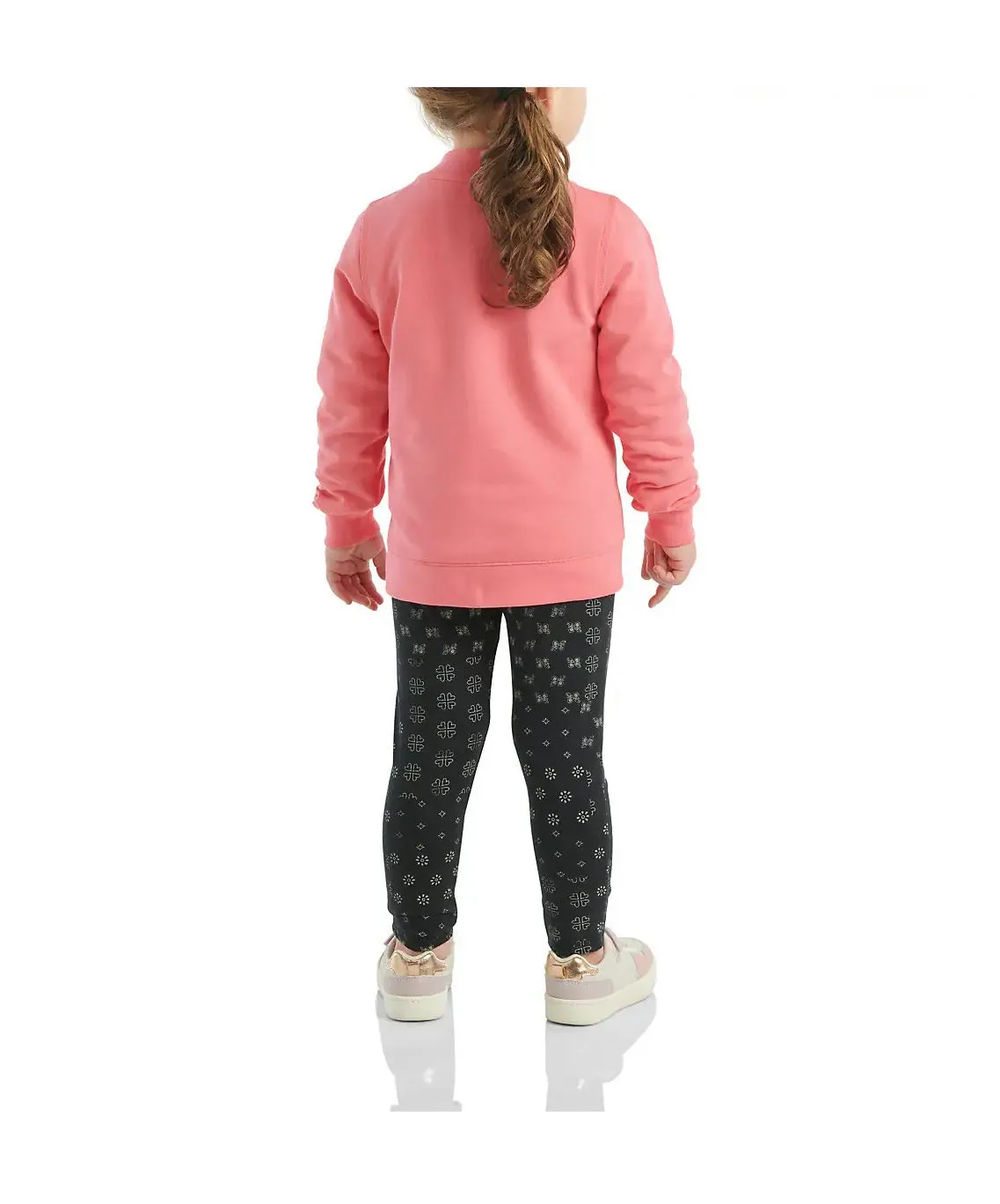 Carhartt Girls French Terry Jacket, T-Shirt And Leggings Set, Three Piece Set - Caviar Black (001)