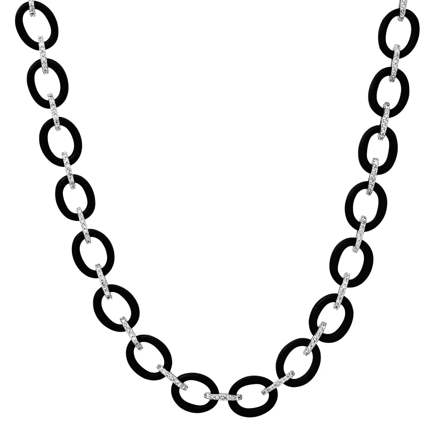 Carved Gemstone Chain Necklace