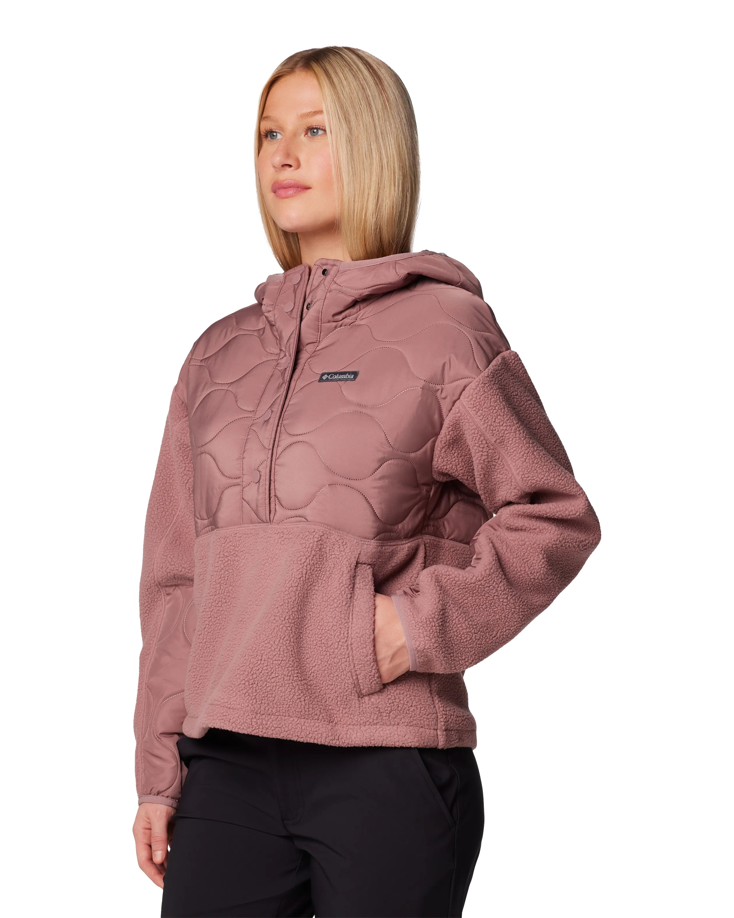 Cloud Point Hooded Fleece Jacket in Fig