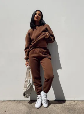 Club Basic Trackpants Brown