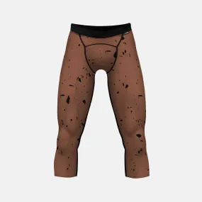 Concrete Brown 3/4 Tights for men