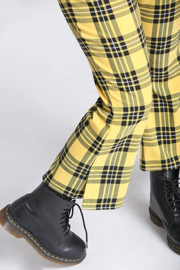 Corey Yellow Plaid Trousers