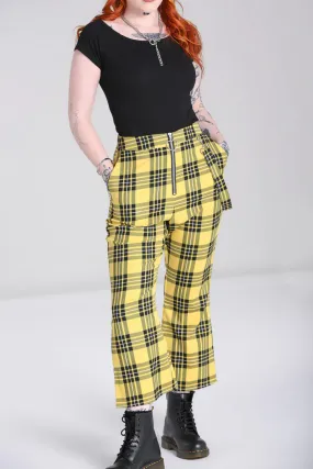 Corey Yellow Plaid Trousers