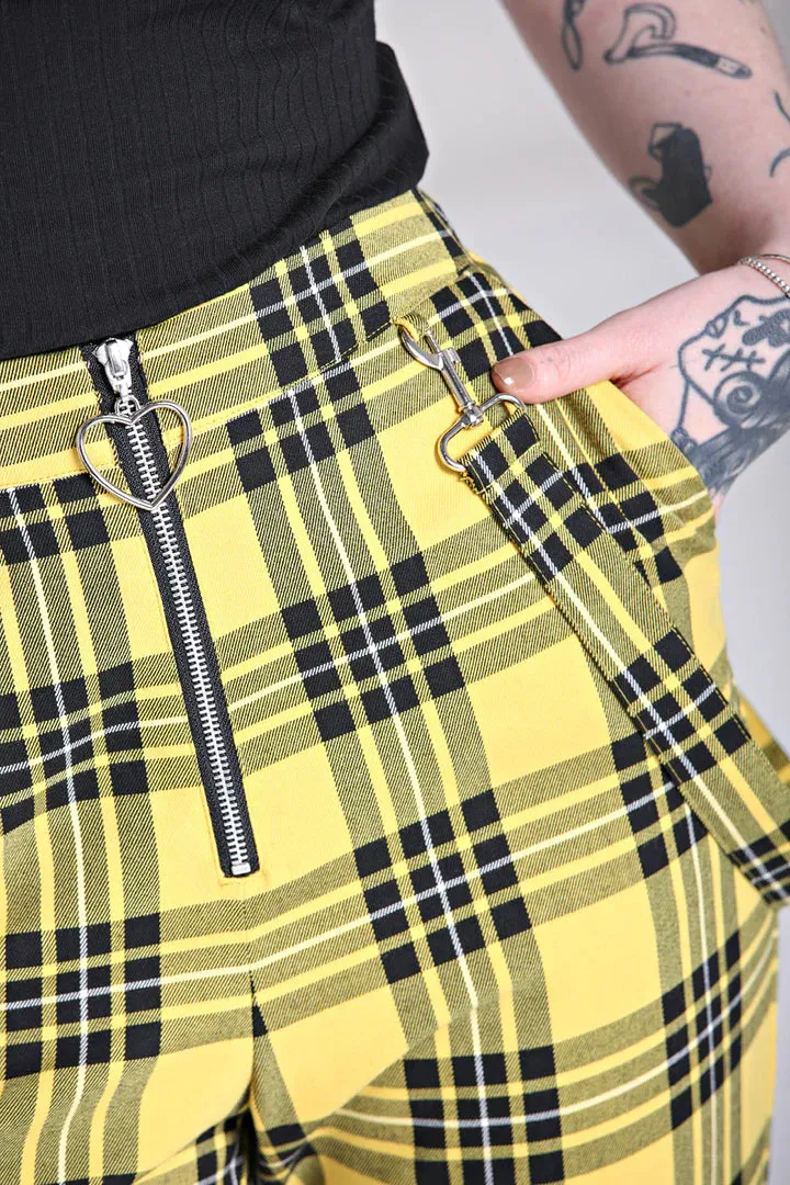 Corey Yellow Plaid Trousers