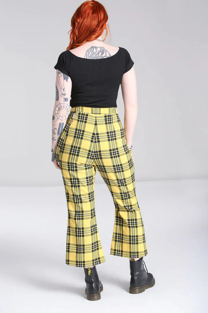 Corey Yellow Plaid Trousers